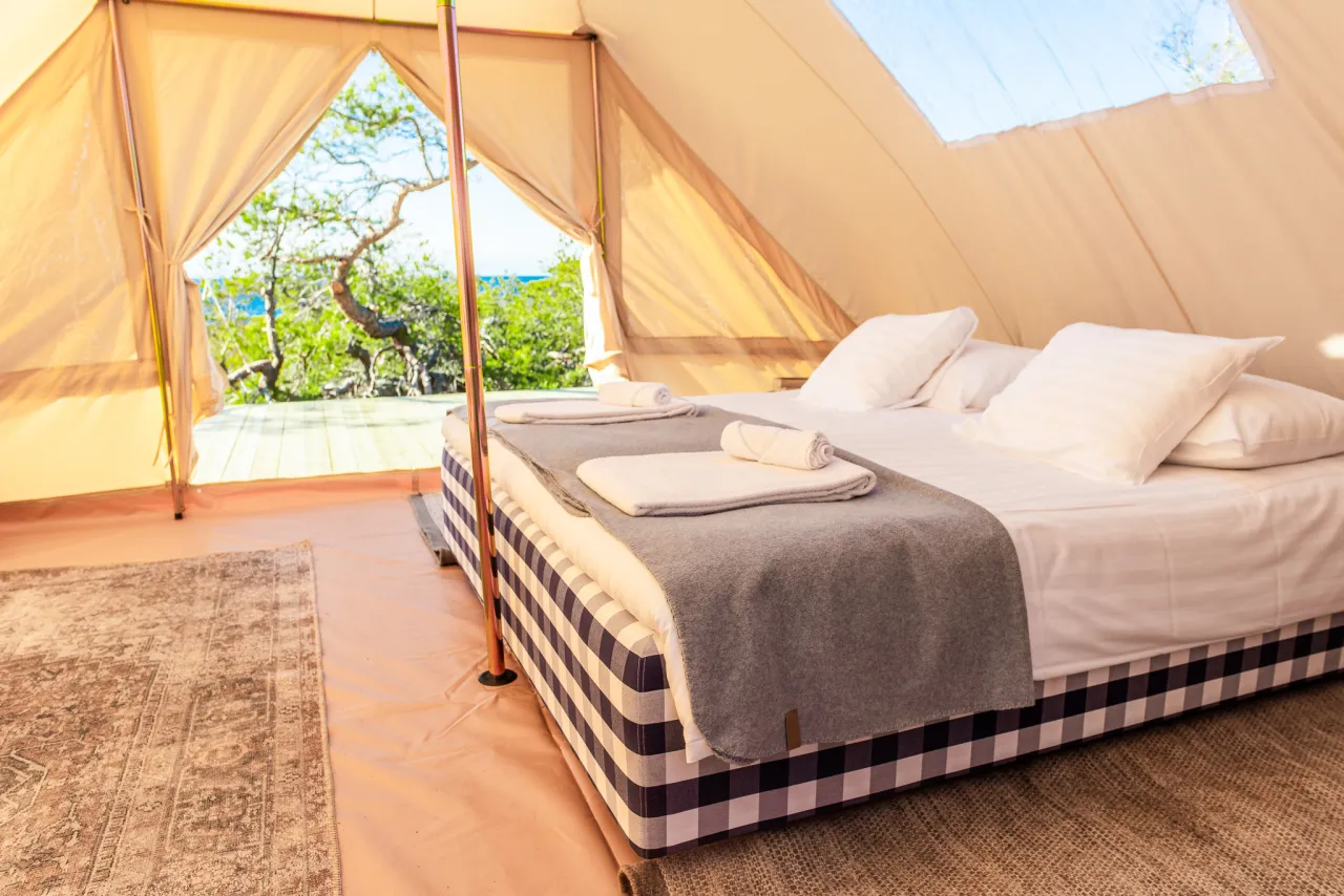 Glamping, hästens